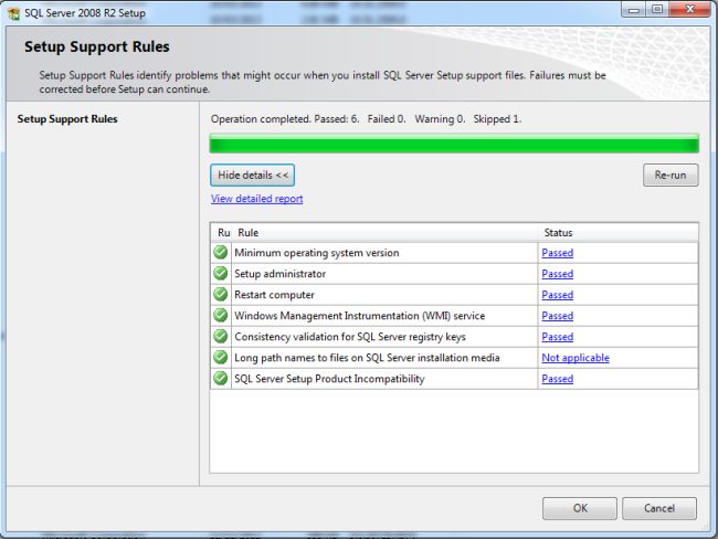 Setup Support Rules in Sql Server